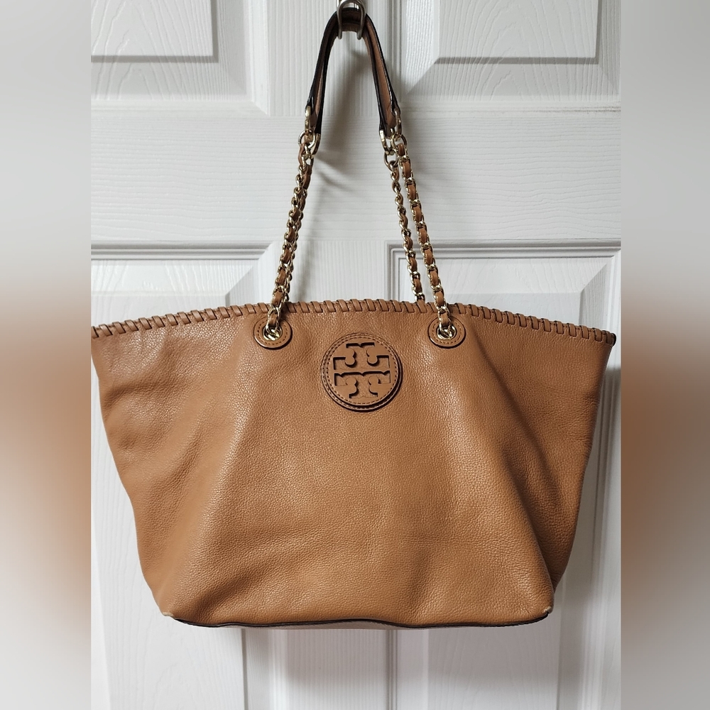 Tory Burch Marion Center Zip Chain Slouchy Tote